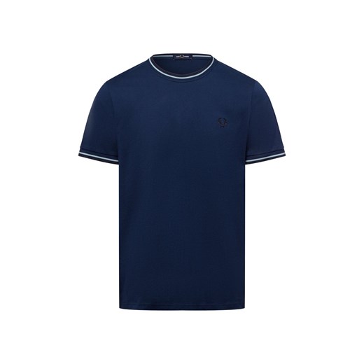 Fred Perry T-shirt męski Mężczyźni Bawełna granatowy jednolity ze sklepu vangraaf w kategorii T-shirty męskie - zdjęcie 179105923