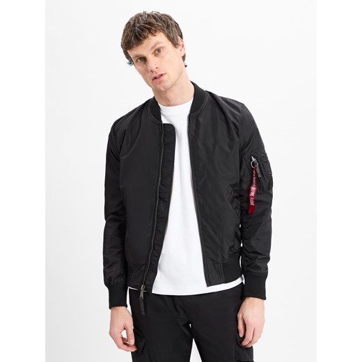 Alpha Industries Kurtka Mężczyźni Sztuczne włókno czarny jednolity ze sklepu vangraaf w kategorii Kurtki męskie - zdjęcie 179105962