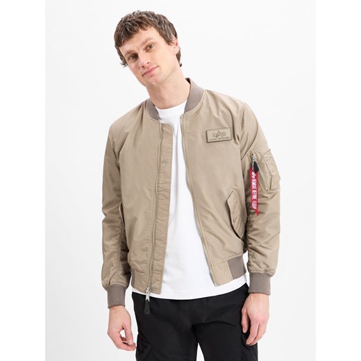 Alpha Industries Kurtka męska Mężczyźni Sztuczne włókno taupe jednolity ze sklepu vangraaf w kategorii Kurtki męskie - zdjęcie 179105963