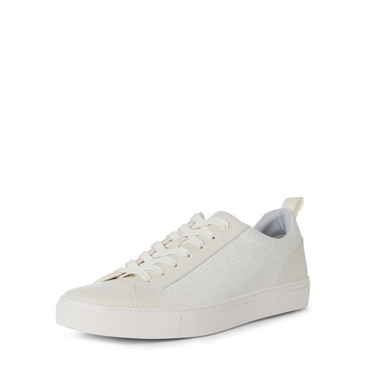HUGO Męskie buty casual - Morrie_Tenn_mono_N Mężczyźni Sztuczne włókno beżowy wzorzysty ze sklepu vangraaf w kategorii Trampki męskie - zdjęcie 179105980