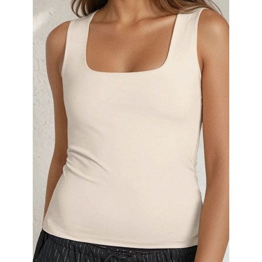 Sinsay - Tank top - kremowy ze sklepu Sinsay w kategorii Bluzki damskie - zdjęcie 179107944