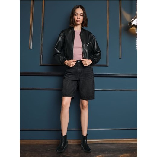 Sinsay - Szorty jeansowe - czarny ze sklepu Sinsay w kategorii Szorty - zdjęcie 179107963