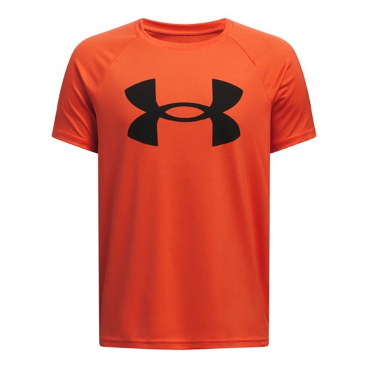 Chłopięca koszulka treningowa Under Armour UA Tech Big Logo SS - pomarańczowa ze sklepu Sportstylestory.com w kategorii T-shirty chłopięce - zdjęcie 179108370