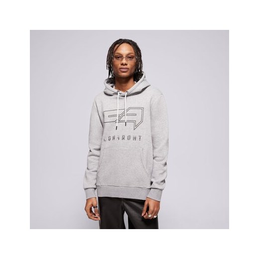 CONFRONT BLUZA Z KAPTUREM LOGO HOODY GREY ze sklepu Sizeer w kategorii Bluzy męskie - zdjęcie 179108604
