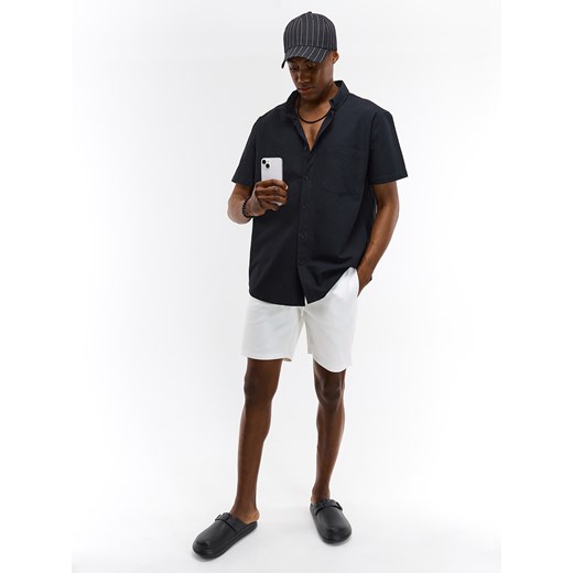 Koszula męska Gate z krótkimi rękawami z klasycznym kołnierzykiem bawełniana 