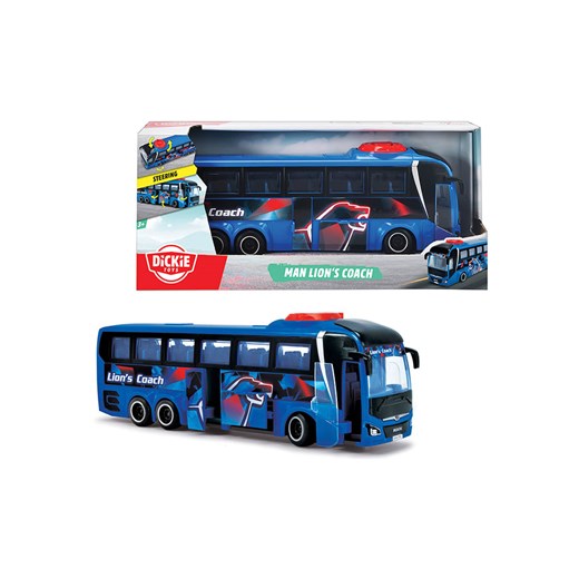 Dickie Toys Autobus &quot;MAN Lion&apos;s Coach&quot; w kolorze niebieskim - 3+ ze sklepu Limango Polska w kategorii Zabawki - zdjęcie 179109802