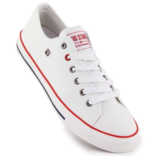 Trampki niskie męskie tekstylne białe Big Star NN174301 43 ButyModne.pl