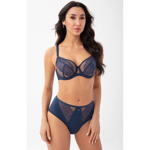 Gorsenia biustonosz miękki soft granatowy K910 Narcisa, Kolor granatowy, Rozmiar 80D, Gorsenia ze sklepu Intymna w kategorii Biustonosze - zdjęcie 179114080