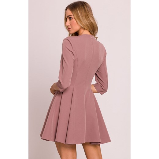 Moe sukienka mini z klinami mokka M848, Kolor mocca, Rozmiar L, MOE ze sklepu Intymna w kategorii Sukienki - zdjęcie 179114122