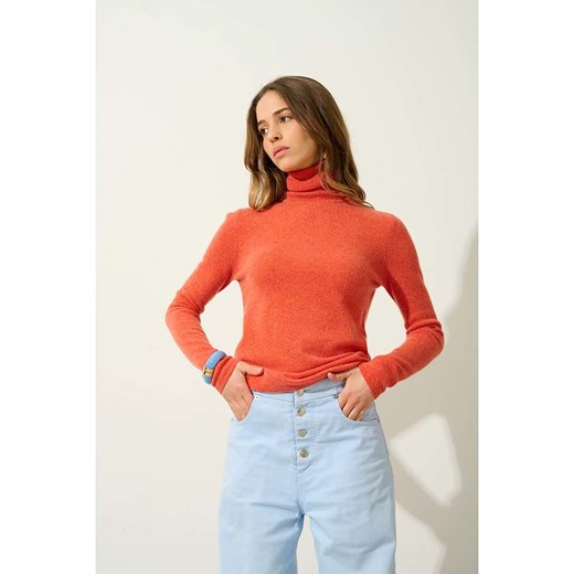 AUTHENTIC CASHMERE Kaszmirowy golf &quot;Bise&quot; w kolorze pomarańczowym ze sklepu Limango Polska w kategorii Swetry damskie - zdjęcie 179114412