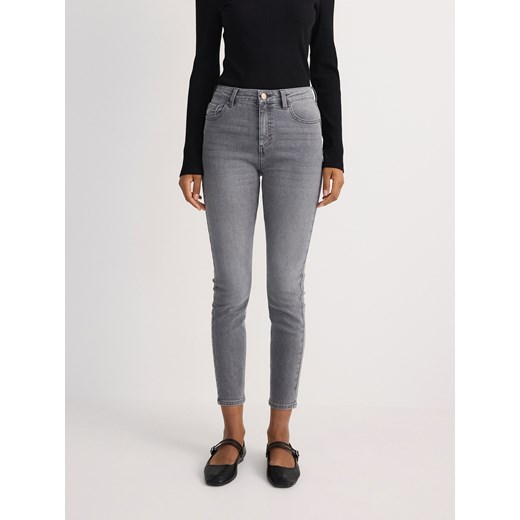 Reserved - Jeansy slim push up - jasnoszary Reserved 44 Reserved