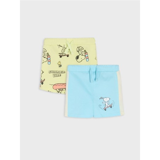 Sinsay - Szorty 2 pack Peanuts - niebieski - id: 908DY-56X - marki Sinsay - 179120001 Sinsay - Szorty 2 pack Peanuts - niebieski ze sklepu Sinsay w kategorii Spodenki dziewczęce - zdjęcie 179120001
