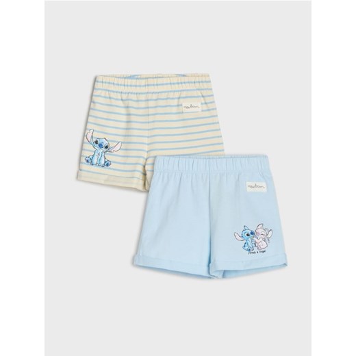 Sinsay - Szorty 2 pack Stitch - kremowy ze sklepu Sinsay w kategorii Odzież dla niemowląt - zdjęcie 179120013