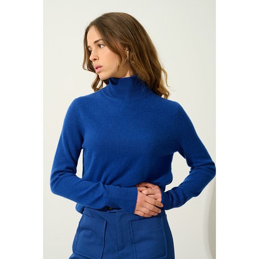 AUTHENTIC CASHMERE sweter damski niebieski 