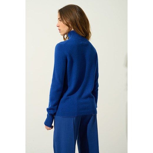 Sweter damski AUTHENTIC CASHMERE kaszmirowy z golfem 