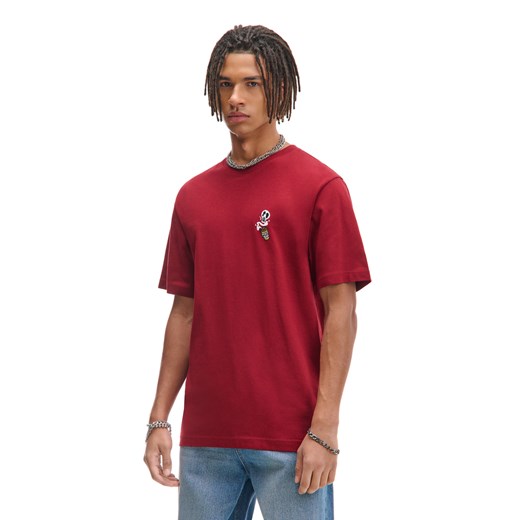 Cropp - Bordowa koszulka z kawą i duchem - kasztanowy ze sklepu Cropp w kategorii T-shirty męskie - zdjęcie 179121653