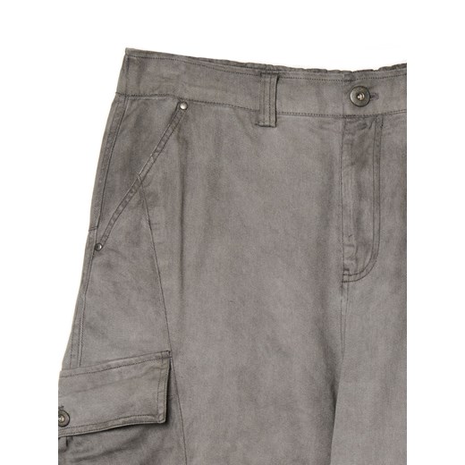 Cropp - Spodnie baggy z kieszeniami cargo na guziki - szary Cropp 36 Cropp