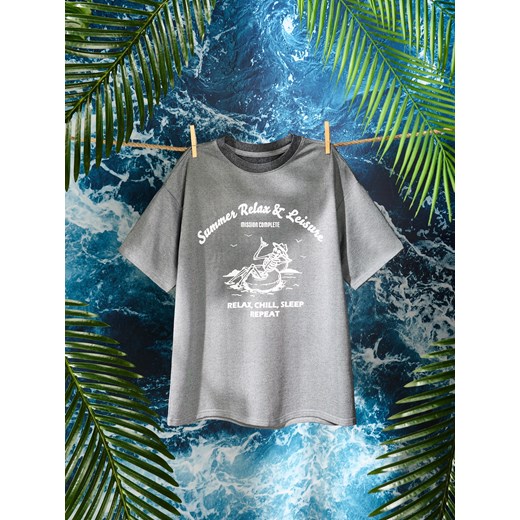 Sinsay - Koszulka oversize - szary Sinsay 158 Sinsay