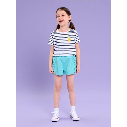 Sinsay - Szorty z falbankami - zielony - id: 091CF-60X - marki Sinsay - 179127102 Sinsay - Szorty z falbankami - zielony ze sklepu Sinsay w kategorii Spodenki dziewczęce - zdjęcie 179127102