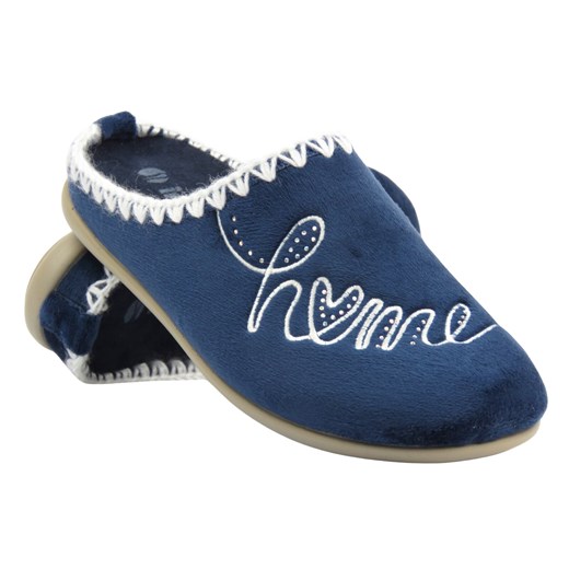 Kapcie Damskie - INBLU GF-26 Niebieskie Wsuwane ze sklepu ulubioneobuwie w kategorii Kapcie damskie - zdjęcie 179127370
