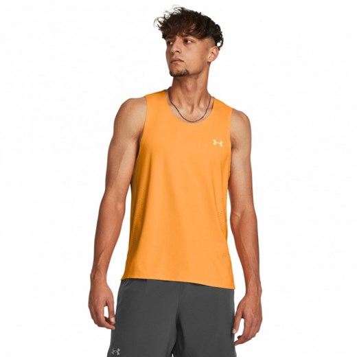 Męski top do biegania Under Armour UA Launch Elite Singlet - pomarańczowy ze sklepu Sportstylestory.com w kategorii T-shirty męskie - zdjęcie 179127451