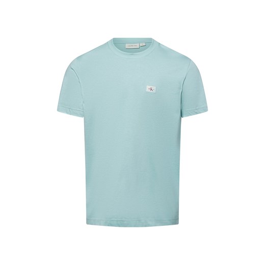 Calvin Klein Jeans Koszulka męska Mężczyźni Bawełna turkusowy jednolity ze sklepu vangraaf w kategorii T-shirty męskie - zdjęcie 179128254