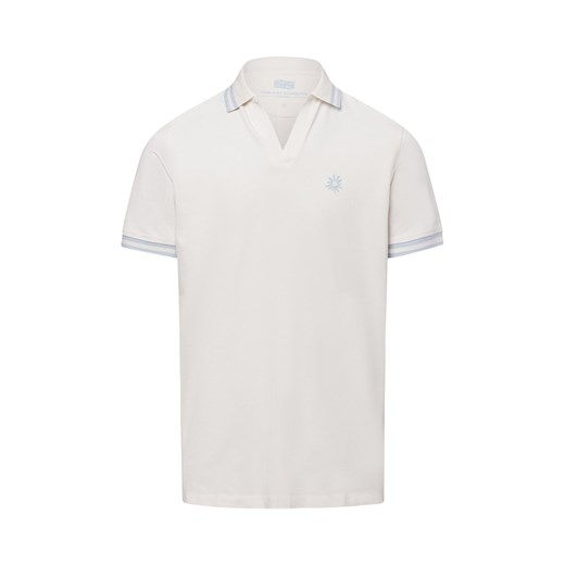 Finshley & Harding London Męska koszulka polo Mężczyźni Bawełna écru jednolity ze sklepu vangraaf w kategorii T-shirty męskie - zdjęcie 179128270