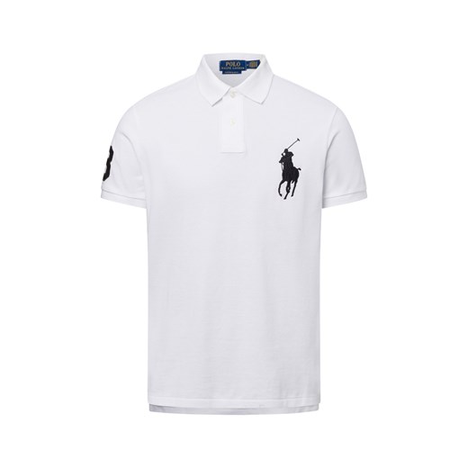 Polo Ralph Lauren Męska koszulka polo Mężczyźni Bawełna biały jednolity ze sklepu vangraaf w kategorii T-shirty męskie - zdjęcie 179128312