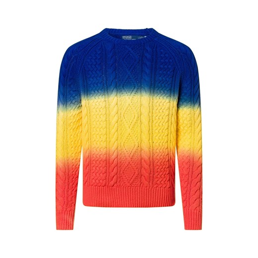 Polo Ralph Lauren Męski sweter z dzianiny Mężczyźni Bawełna wielokolorowy jednolity ze sklepu vangraaf w kategorii Swetry męskie - zdjęcie 179128314