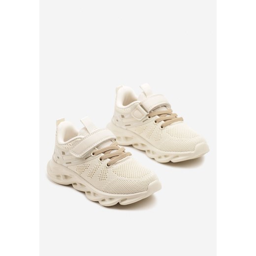 Beżowe Buty Sportowe Sneakersy Clibee Ozdobione Tłoczeniem Nanelle 30 okazyjna cena born2be.pl