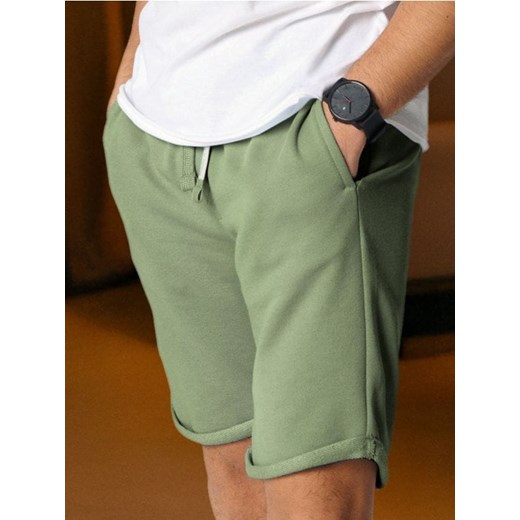 Sinsay - Szorty slim fit - zielony ze sklepu Sinsay w kategorii Spodenki męskie - zdjęcie 179129860