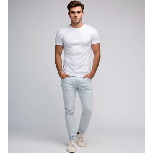 Koszulka męska t-shirt gładki biały Recea ze sklepu Recea.pl w kategorii T-shirty męskie - zdjęcie 179133201