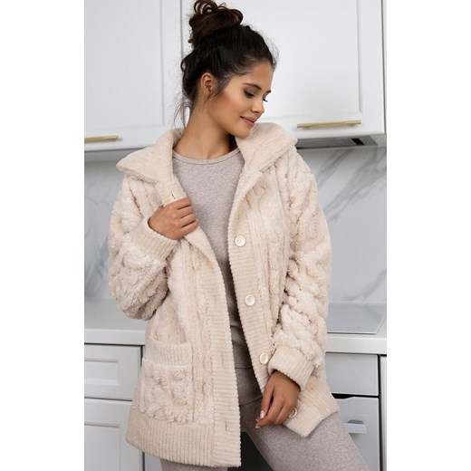 Blezer damski typu homewear Daphne, Kolor morelowy, Rozmiar S/M, SENSIS ze sklepu Primodo w kategorii Swetry damskie - zdjęcie 179135160