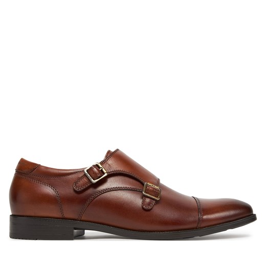 Buty eleganckie męskie Aldo brązowe z klamrą