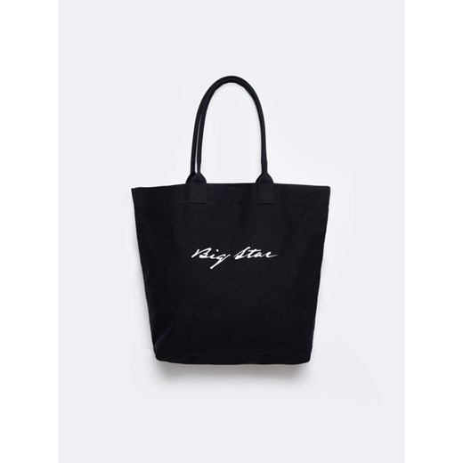 Torebka damska z tkaniny czarna  RR574239 906 ze sklepu Big Star w kategorii Torby Shopper bag - zdjęcie 179137254