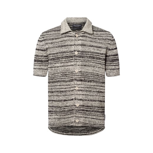 Marc O'Polo Męska koszula z dzianiny z zawartością lnu Mężczyźni biały marmurkowy - id: 743702-0001-09940 - marki Marc O'Polo - 179137440 Marc O'Polo Męska koszula z dzianiny z zawartością lnu Mężczyźni biały marmurkowy ze sklepu vangraaf w kategorii Swetry męskie - zdjęcie 179137440