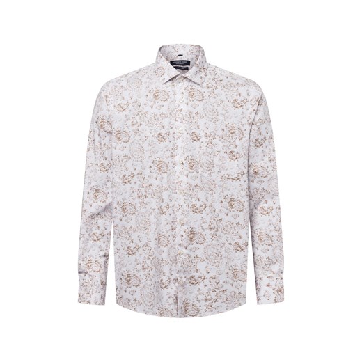 Andrew James Męska koszula biznesowa Mężczyźni Regular Fit Bawełna piaskowy wzorzysty ze sklepu vangraaf w kategorii Koszule męskie - zdjęcie 179137441