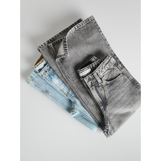 Reserved - Jeansy super wide leg - jasnoszary ze sklepu Reserved w kategorii Spodnie dziewczęce - zdjęcie 179137553