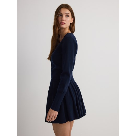 Spódnica Reserved granatowa wełniana 