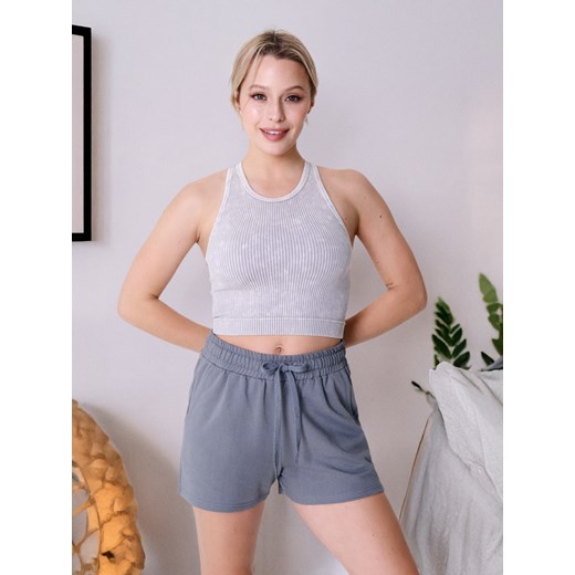 Sinsay - Szorty dresowe z wiązaniem - szary Sinsay XXS Sinsay