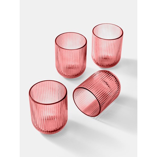Sinsay - Szklanki 4 pack - różowy Sinsay One Size Sinsay