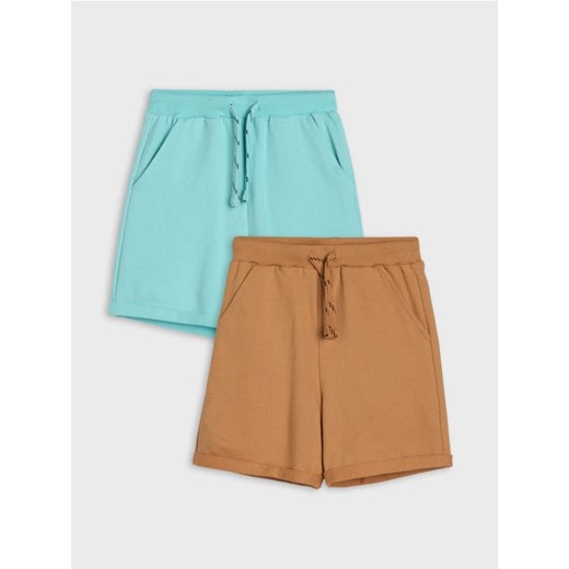 Sinsay - Szorty 2 pack - brązowy ze sklepu Sinsay w kategorii Spodenki chłopięce - zdjęcie 179142172