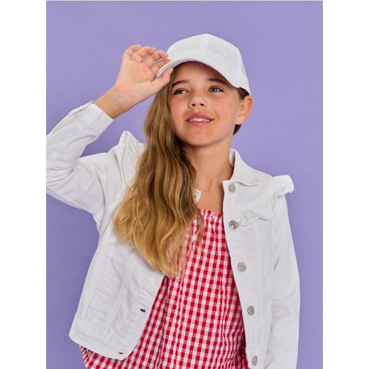 Sinsay - Czapka z daszkiem z ozdobną kokardą - biały - id: 811DX-00X - marki Sinsay - 179142480 Sinsay - Czapka z daszkiem z ozdobną kokardą - biały ze sklepu Sinsay w kategorii Czapki dziecięce - zdjęcie 179142480