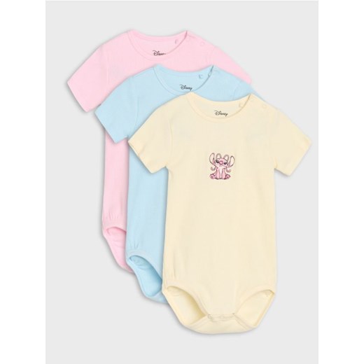 Sinsay - Body 3 pack Stitch - różowy ze sklepu Sinsay w kategorii Odzież dla niemowląt - zdjęcie 179142494