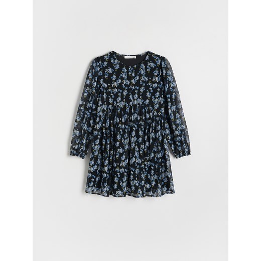Reserved - Wzorzysta sukienka - czarny Reserved 116 (5-6 lat) Reserved