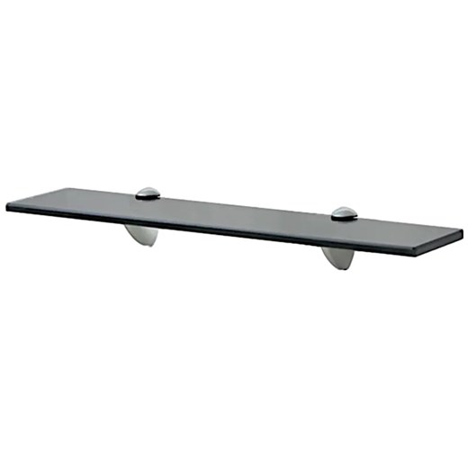 Solidna czarna półka szklana 50x20 cm - Imker ze sklepu Edinos.pl w kategorii Szafki i regały łazienkowe - zdjęcie 179144610