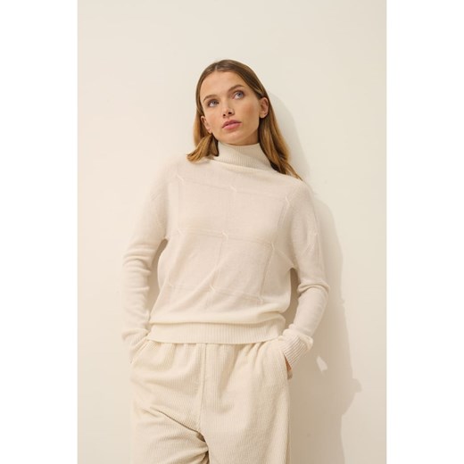 Just Cashmere Kaszmirowy golf &quot;Loralia&quot; w kolorze kremowym ze sklepu Limango Polska w kategorii Swetry damskie - zdjęcie 179145244