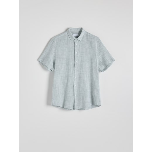 Reserved - Bawełniana koszula regular fit - ciemnozielony Reserved M Reserved