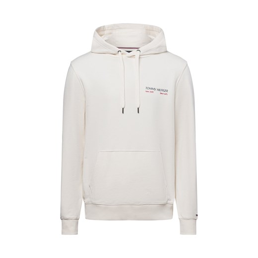 Tommy Hilfiger Męski sweter z kapturem Mężczyźni Bawełna écru jednolity ze sklepu vangraaf w kategorii Bluzy męskie - zdjęcie 179146842