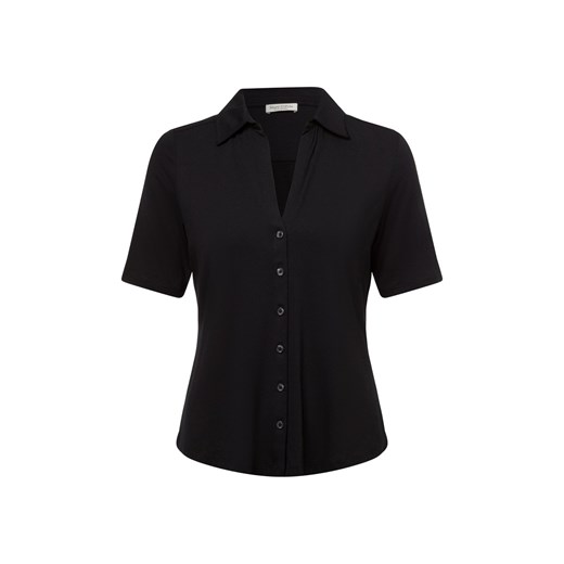 Marc O'Polo Bluzka damska z krótkim rękawem Kobiety wiskoza czarny jednolity ze sklepu vangraaf w kategorii Bluzki damskie - zdjęcie 179146891